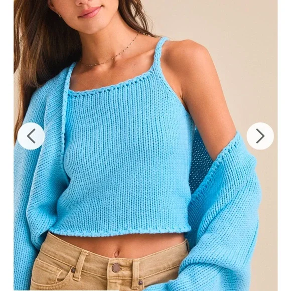 NWT Altrd State Piper Sweater Set Ice Blue L - Picture 2 of 7